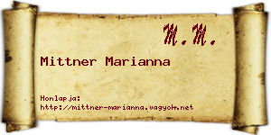 Mittner Marianna névjegykártya